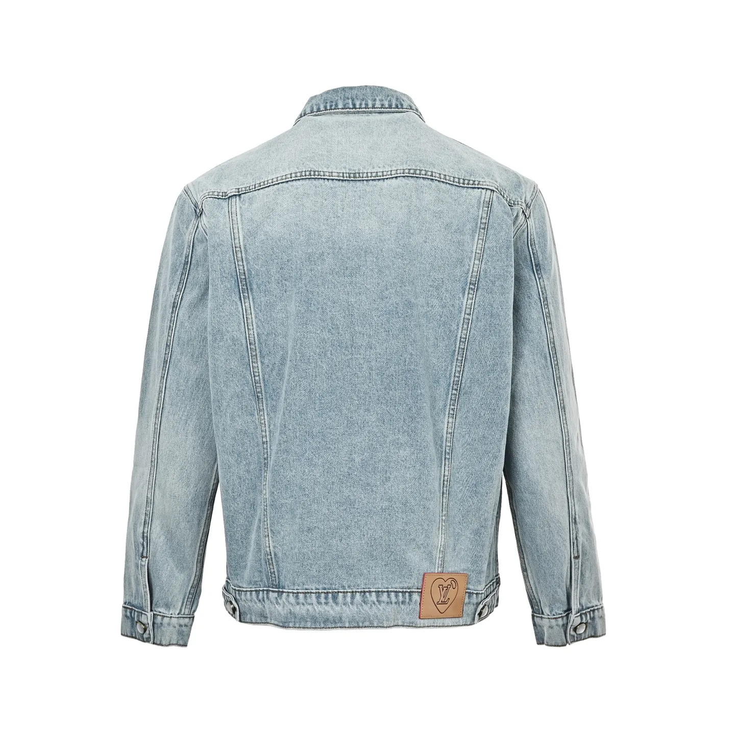 Louis Vuitton/Louis Vuitton hardware leather skateboard denim jacket